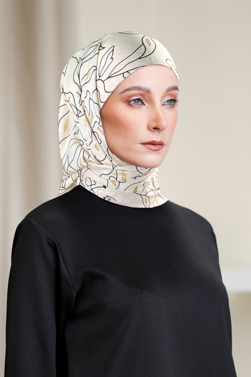Layha Hijab "Regal Edition" - Cream Foil