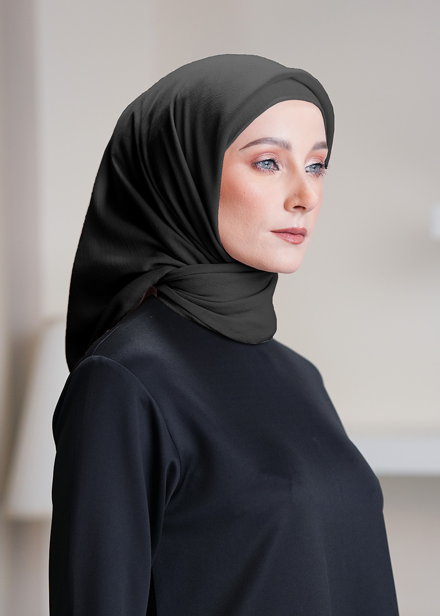 Talia Hijab "Premium Voile" - Black