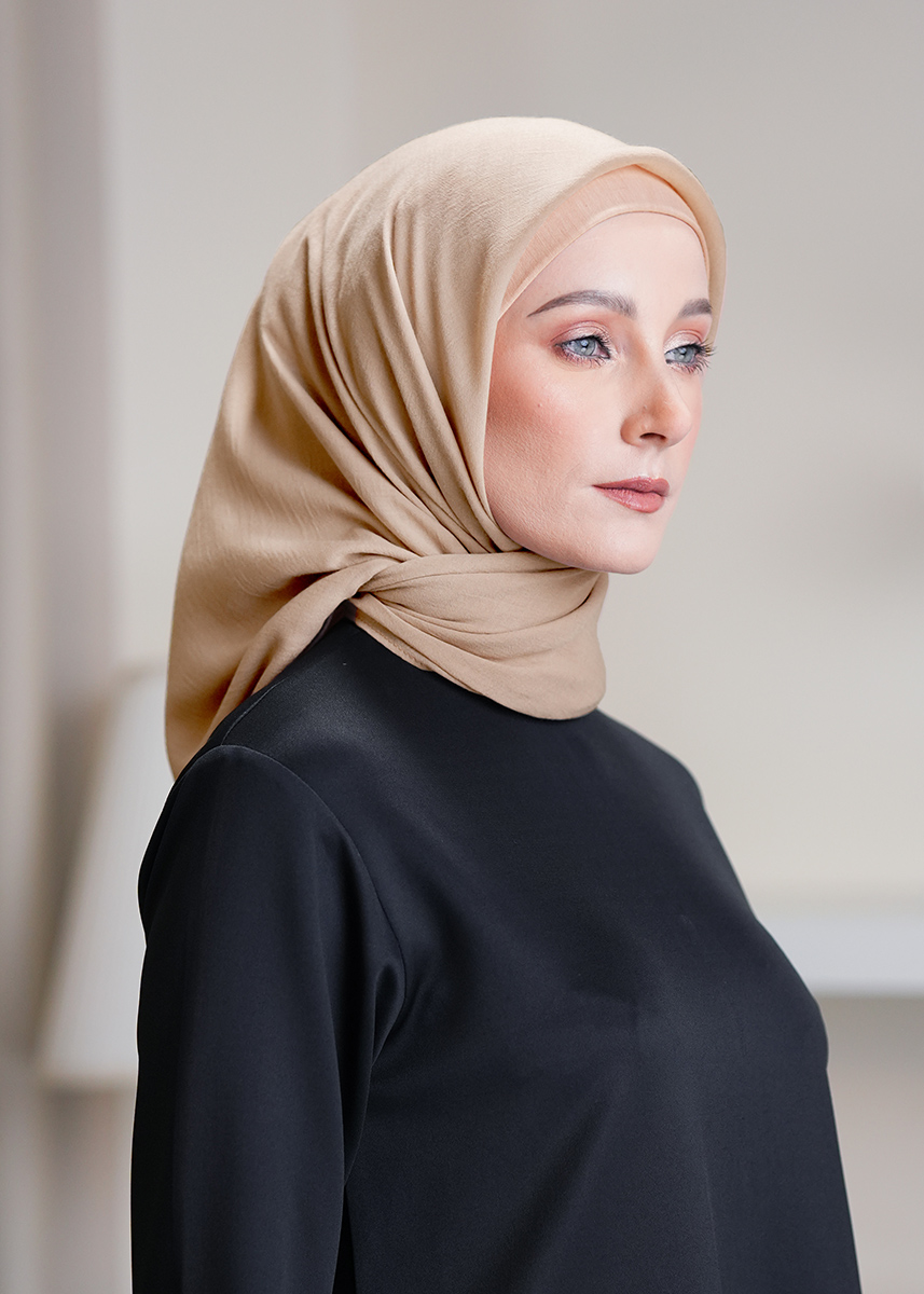 Talia Hijab "Premium Voile" - Burnt Butter