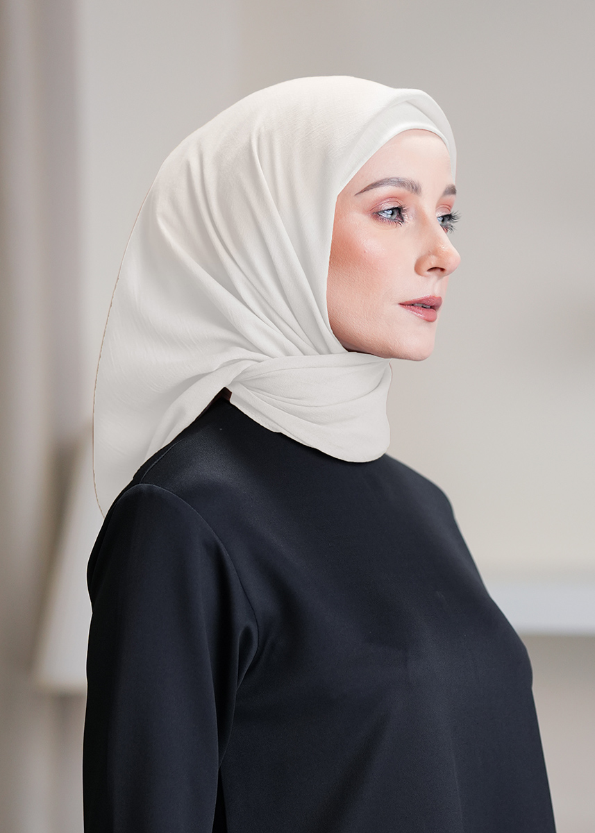 Talia Hijab "Premium Voile" - Summer White