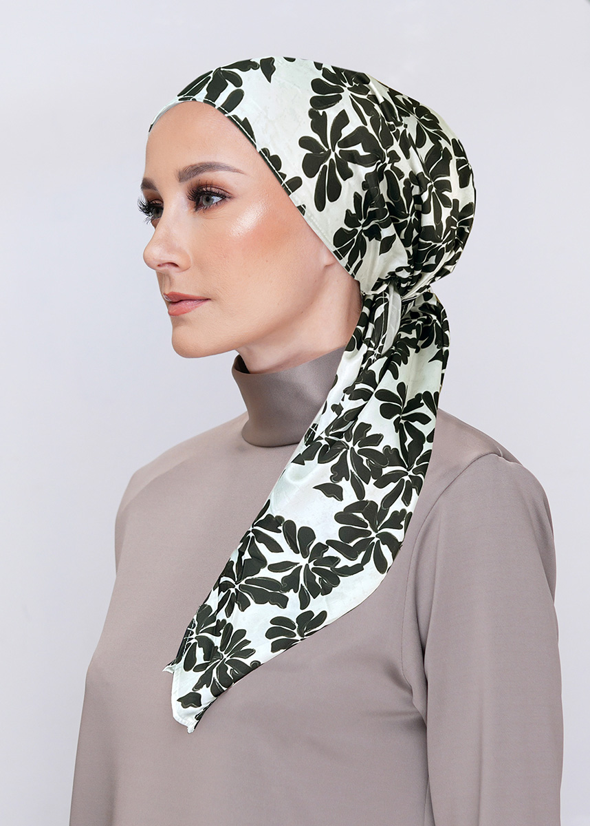 Lady Bonita Turban "Abstract Series" - Bloom Black