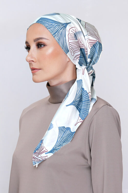 Lady Bonita Turban "Abstract Series" - Oriental Blue