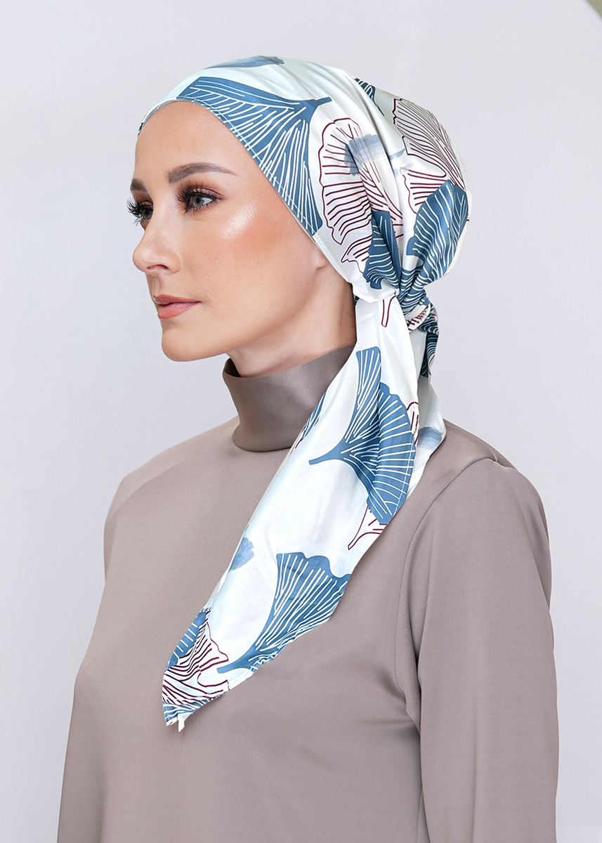 Lady Bonita Turban "Abstract Series" - Oriental Blue