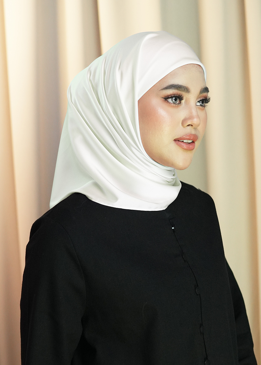 Tamara Hijab "Satin Silk" - Bridal White