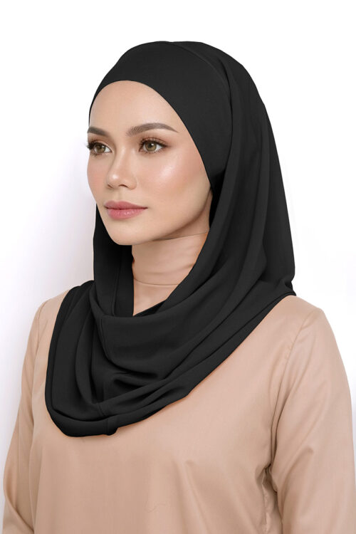 Andra Snood Turban "Lite Chiffon" - Black