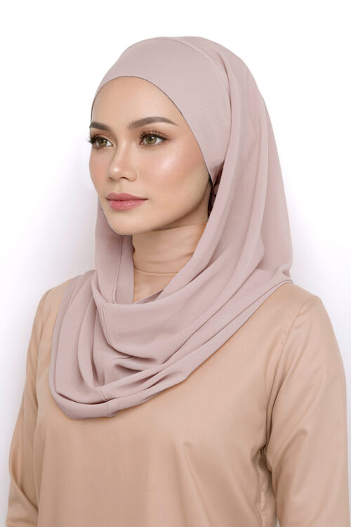 Andra Snood Turban "Lite Chiffon" - Dusty Taupe