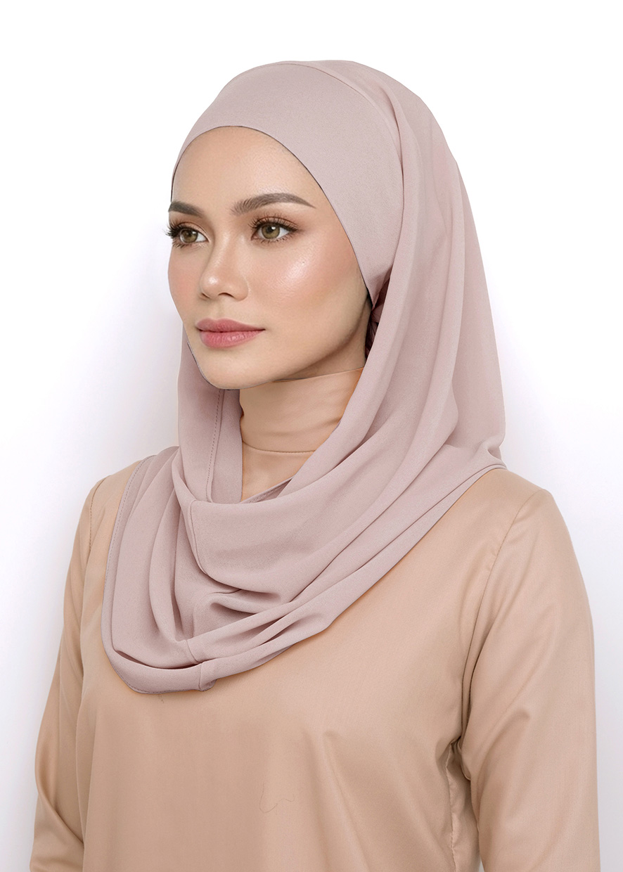 Andra Snood Turban "Lite Chiffon" - Dusty Taupe
