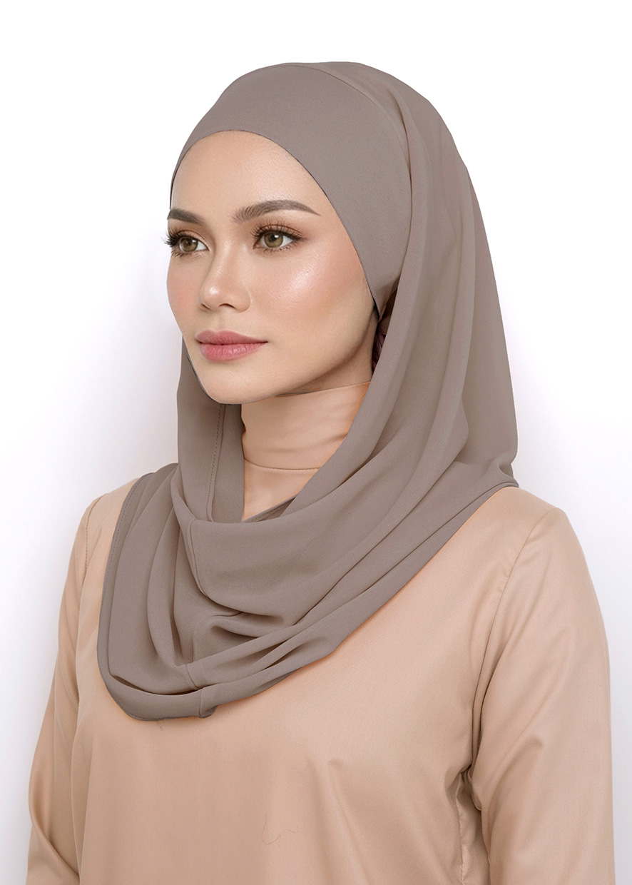 Andra Snood Turban "Lite Chiffon" - Maple Wood
