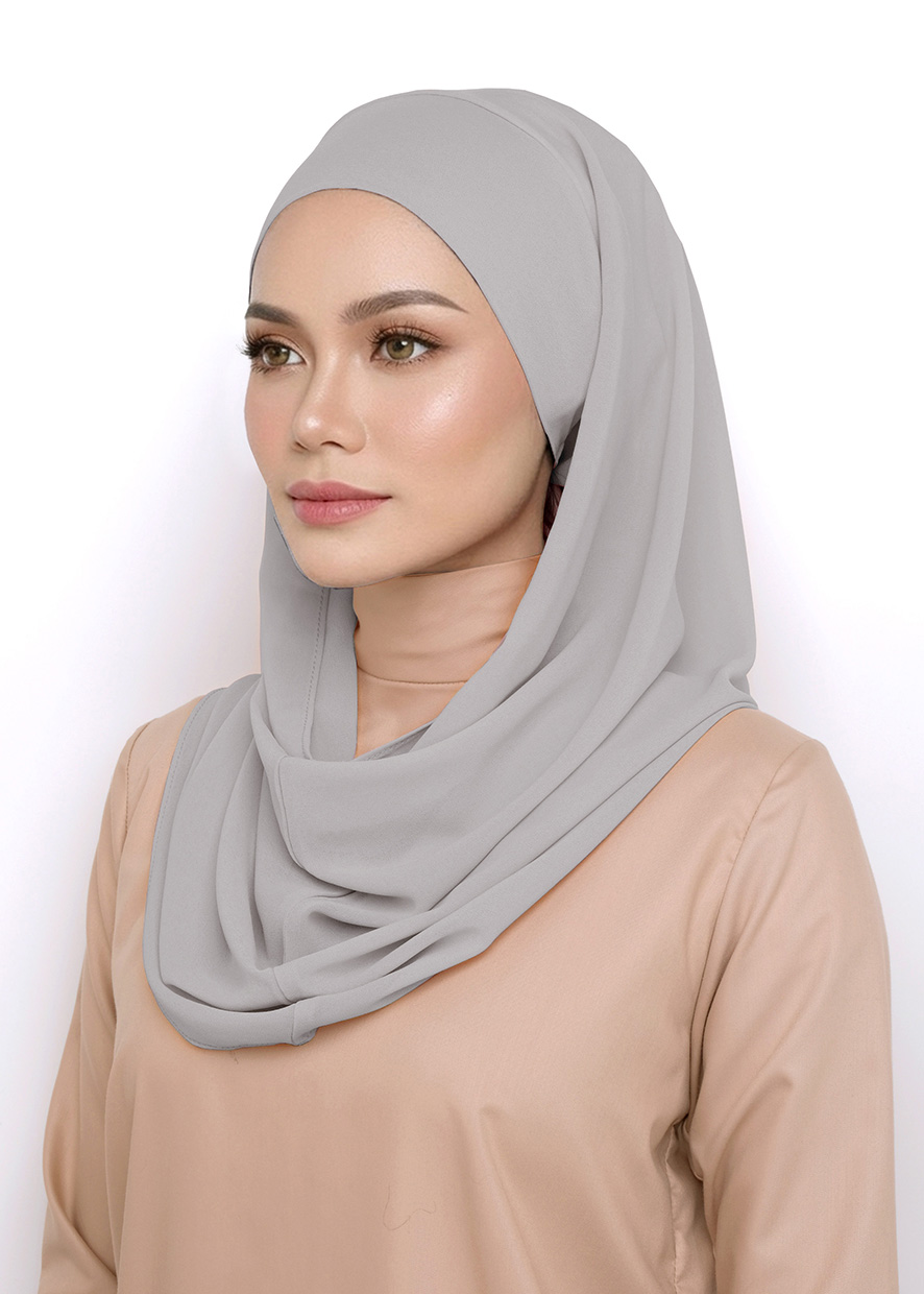 Andra Snood Turban "Lite Chiffon" - Pastel Gray