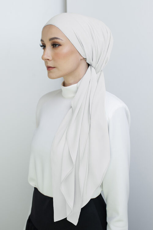 Bonita Turban "Lite Chiffon" - Pearl White