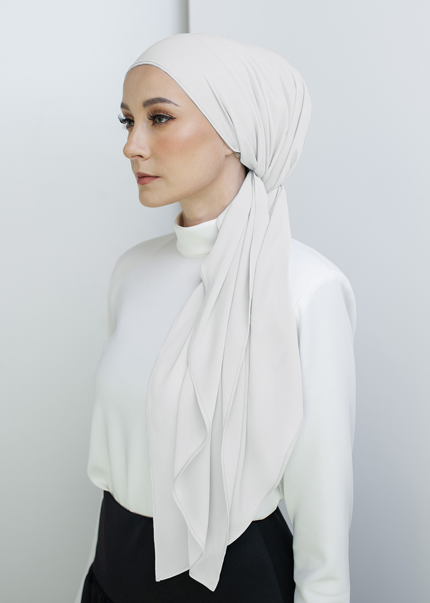 Bonita Turban "Lite Chiffon" - Pearl White