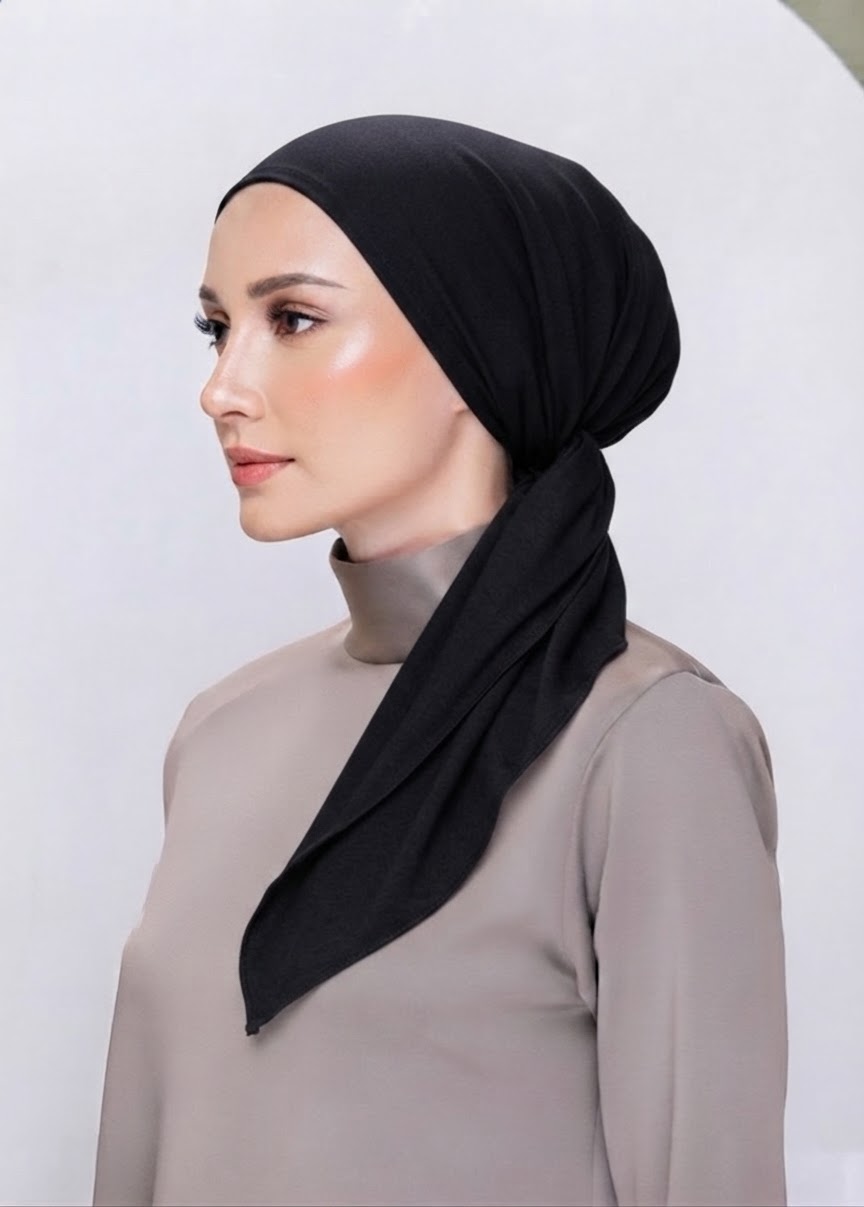 Lady Bonita Turban "Lite Chiffon" - Black