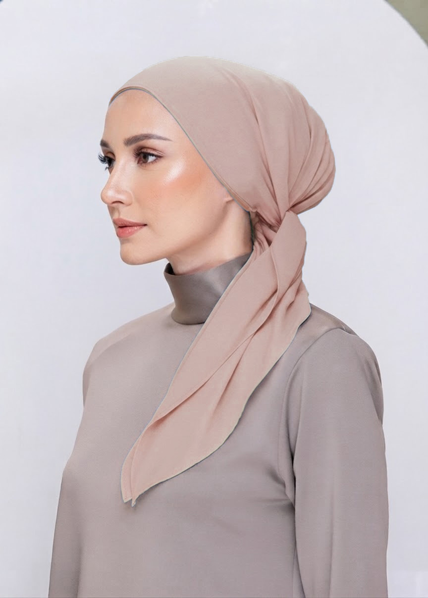 Lady Bonita Turban "Lite Chiffon" - Lite Walnut