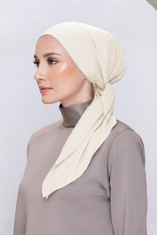 Lady Bonita Turban "Lite Chiffon" - Vanilla Cream