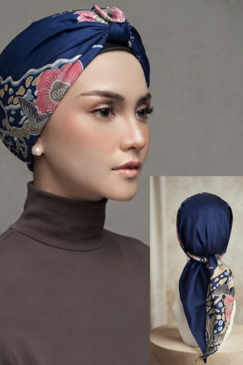 Lamara Turban "Classy Batik" - Bayung Biru