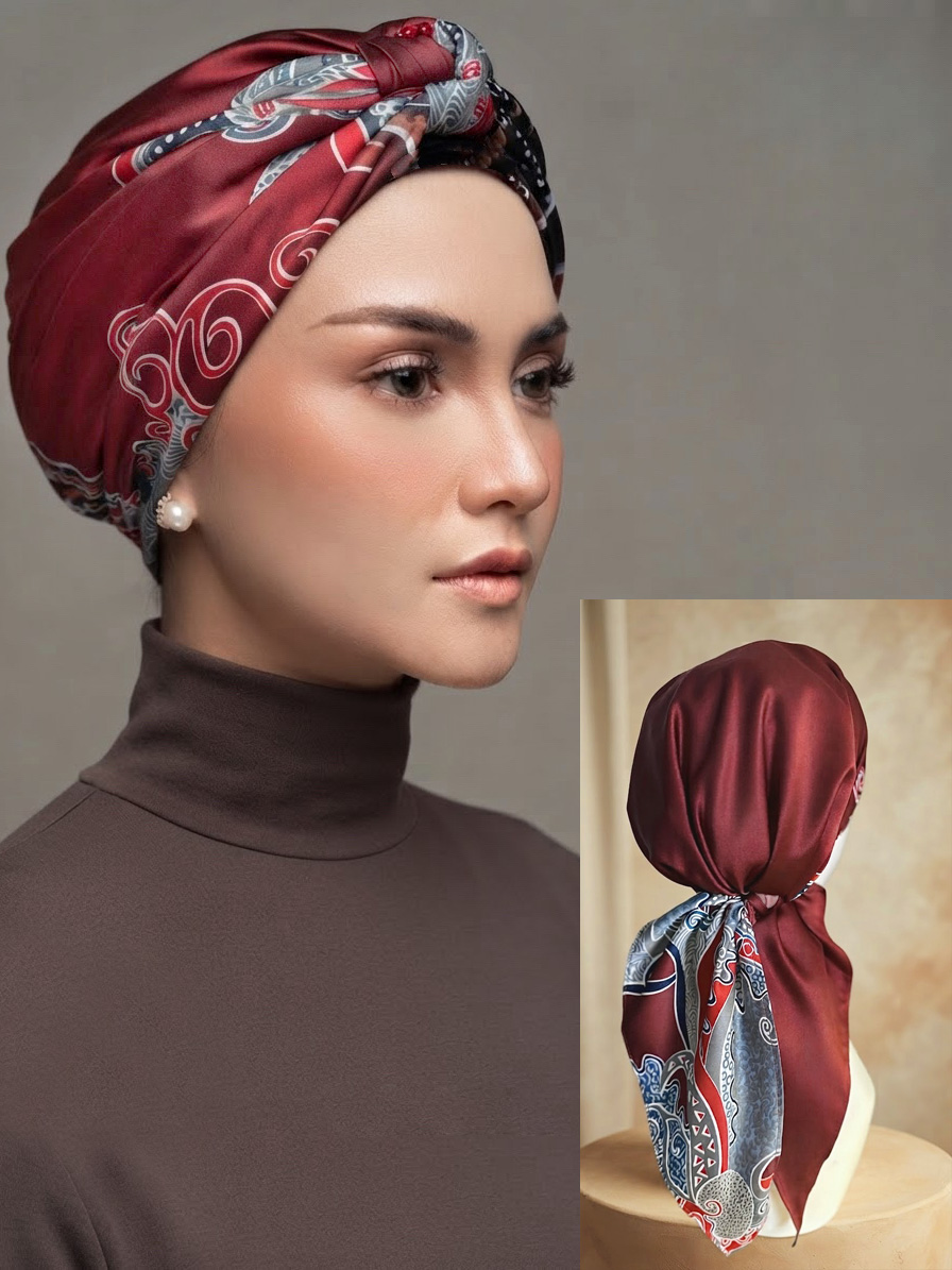 Lamara Turban "Classy Batik" - Lawang Merah