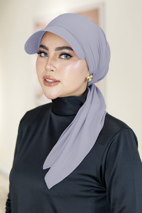 Laura Turban Cap "Premium Chiffon" - Cloudy Sky