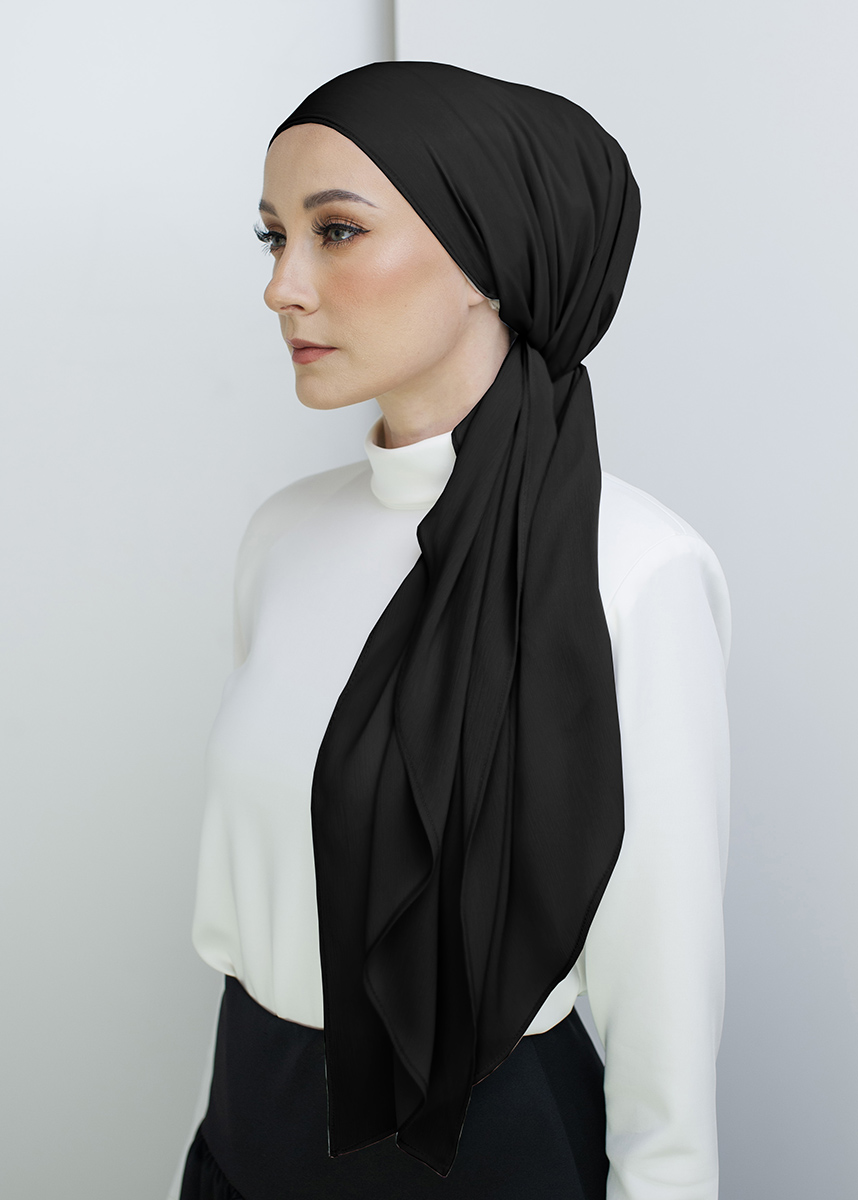 Bonita Turban "Sheer Chiffon" - Black