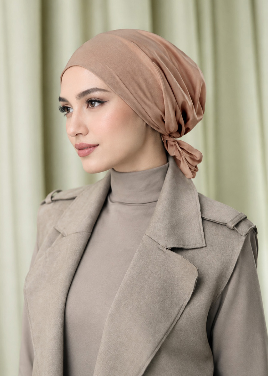 Naura Turban "Premium Satin" - Maplewood