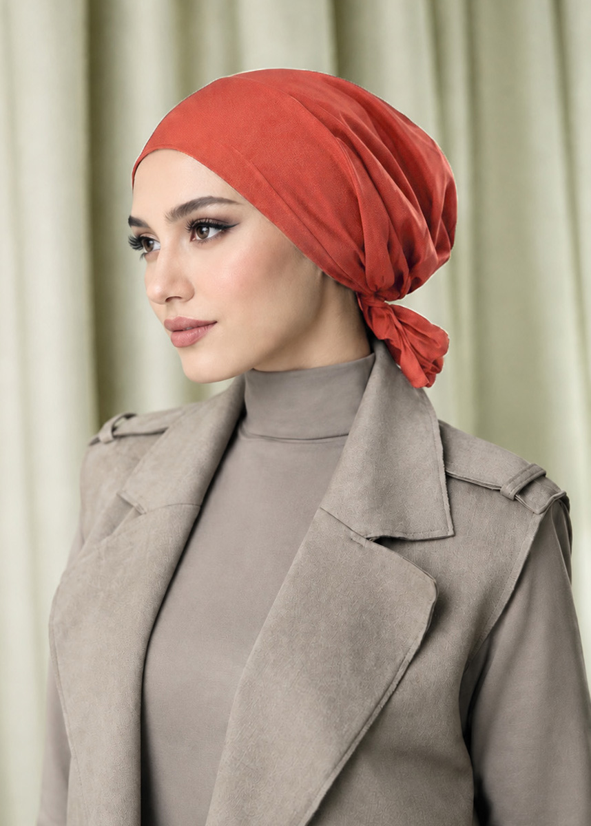 Naura Turban "Premium Satin" - Rose Brick