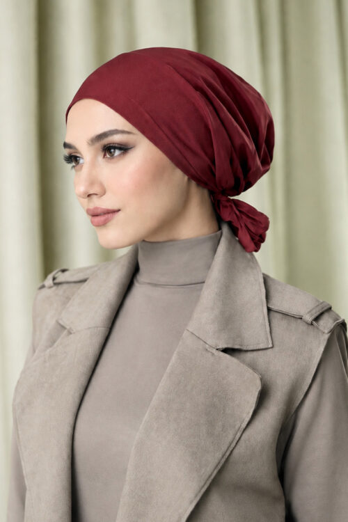 Naura Turban "Premium Satin" - Royal Maroon