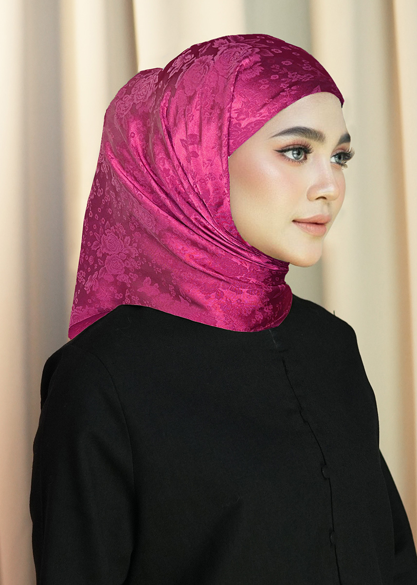 Tamara Hijab "Heritage Bloom" - Royal Fuchsia