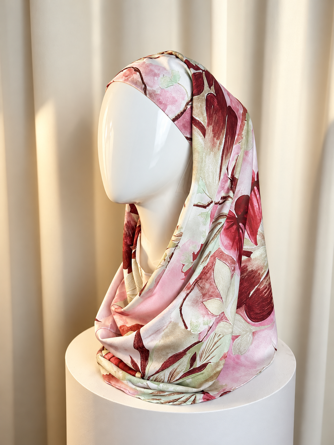Andra Snood Turban "Abstract Series" - Petals Blush - Image 2