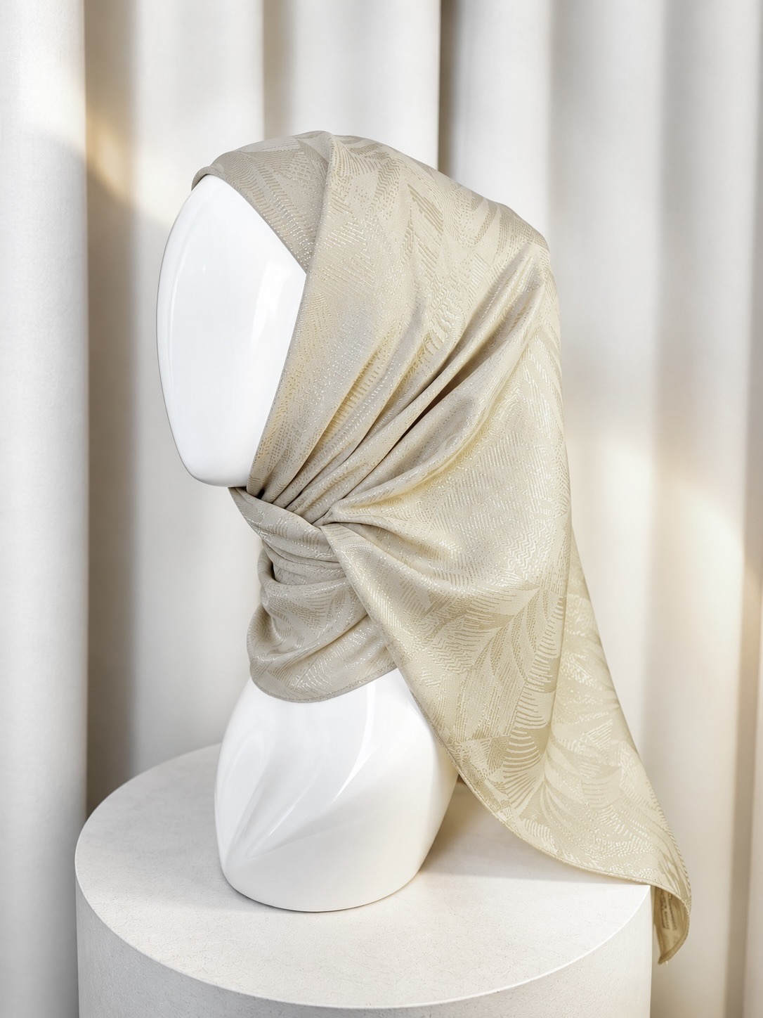 TAMARA HIJAB GLAMZ "Premium Sheer Chiffon" - BELLA BEIGE - Image 2