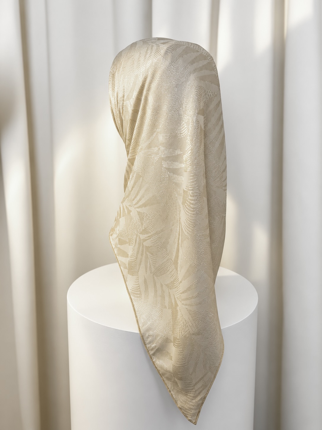 TAMARA HIJAB GLAMZ "Premium Sheer Chiffon" - BELLA BEIGE - Image 3