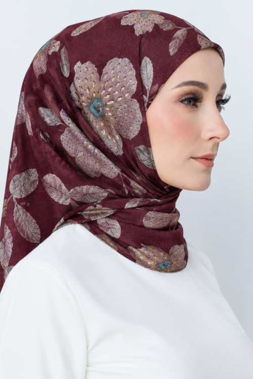 Tamara Hijab "Regal Series"- Maroon Fleur