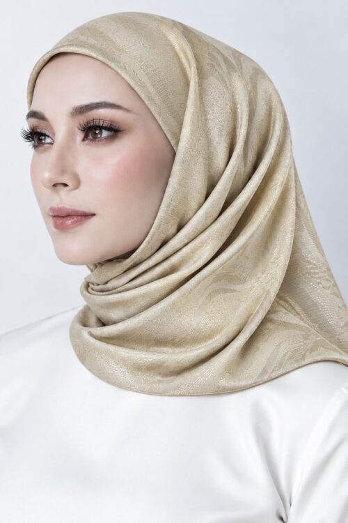 TAMARA HIJAB GLAMZ "Premium Sheer Chiffon" - BELLA BEIGE