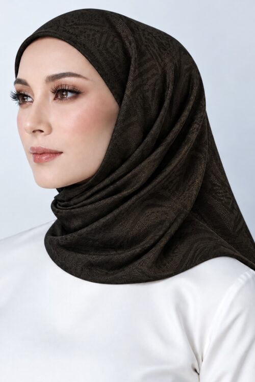 TAMARA HIJAB GLAMZ "Premium Sheer Chiffon" - MARIA BLACK