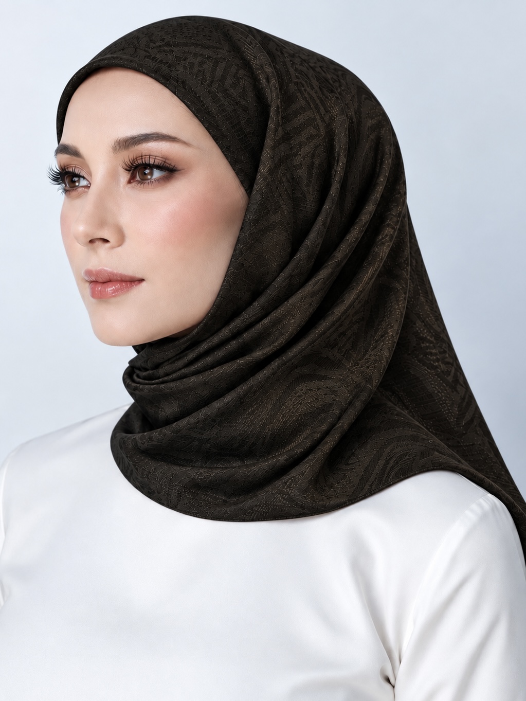 TAMARA HIJAB GLAMZ "Premium Sheer Chiffon" - MARIA BLACK