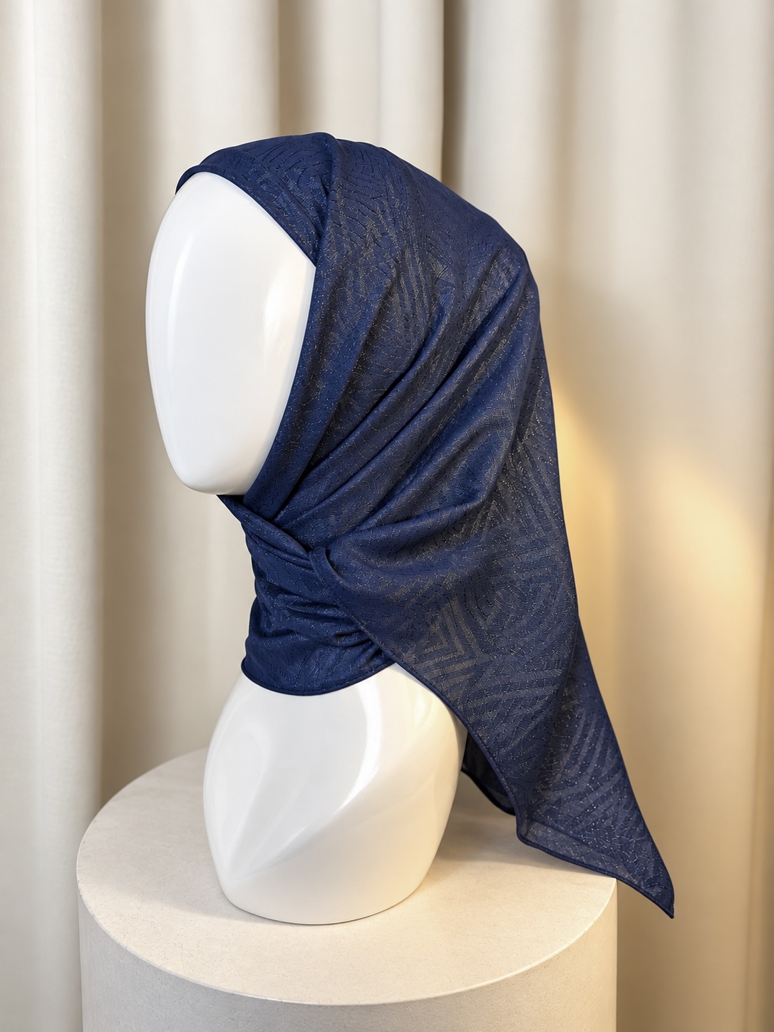 TAMARA HIJAB GLAMZ "Premium Sheer Chiffon" - ELISE BLUE - Image 2