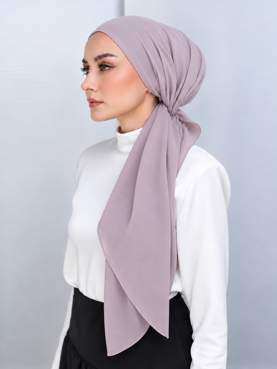 BONITA TURBAN "LITE CHIFFON" - Ash Lilac