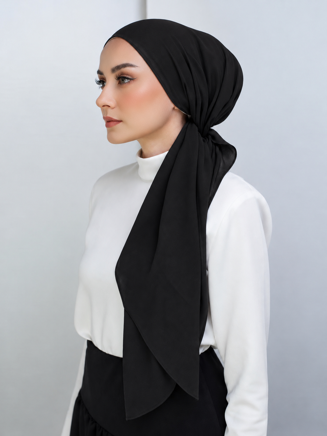 BONITA TURBAN "LITE CHIFFON" - Black